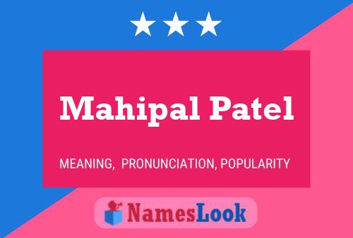 Mahipal Patel Namensposter