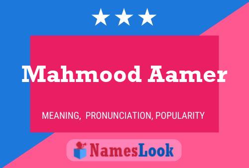 Mahmood Aamer Namensposter