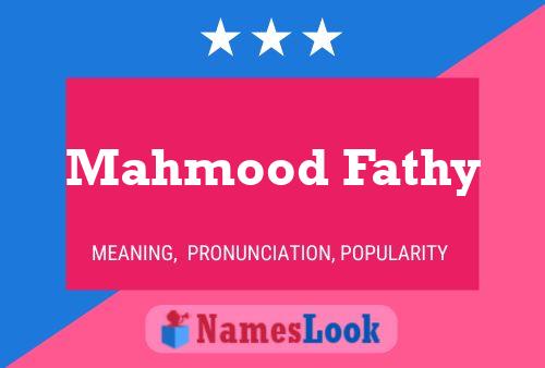 Mahmood Fathy Namensposter