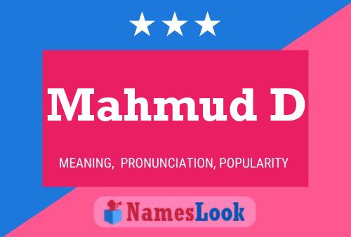 Mahmud D Namensposter