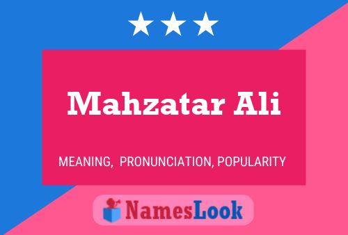 Mahzatar Ali Namensposter