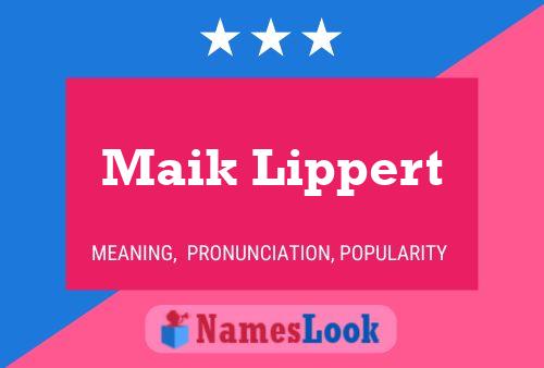 Maik Lippert Namensposter