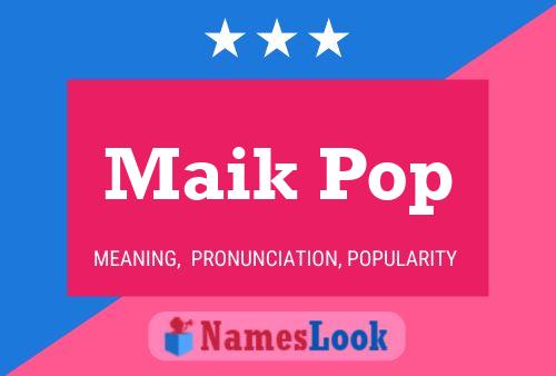 Maik Pop Namensposter