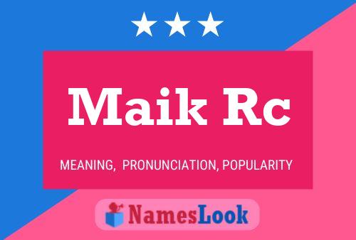 Maik Rc Namensposter