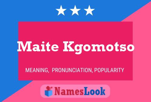 Maite Kgomotso Namensposter