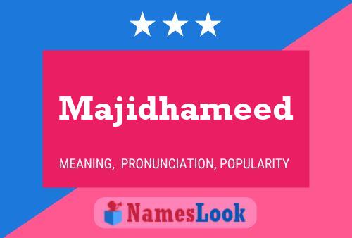 Majidhameed Namensposter