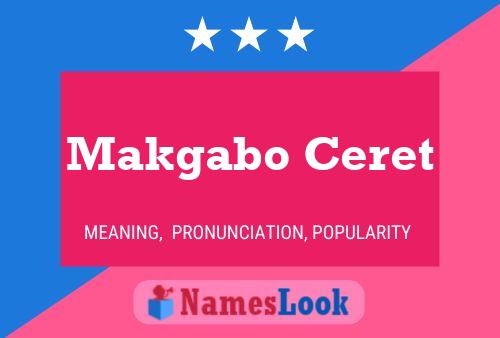 Makgabo Ceret Namensposter