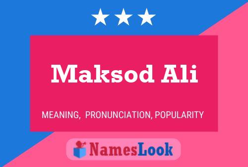 Maksod Ali Namensposter