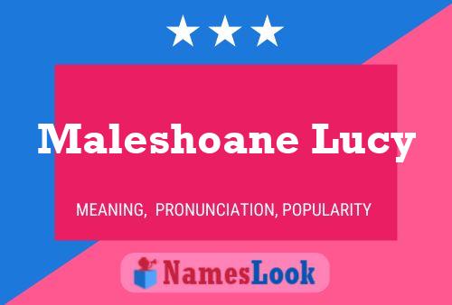 Maleshoane Lucy Namensposter