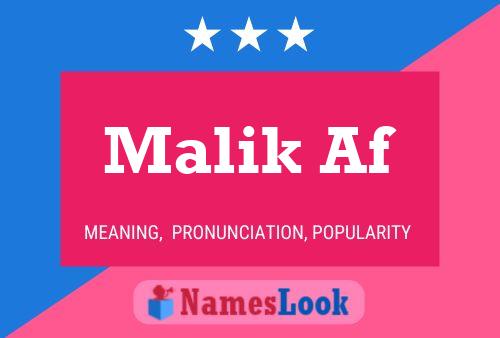 Malik Af Namensposter