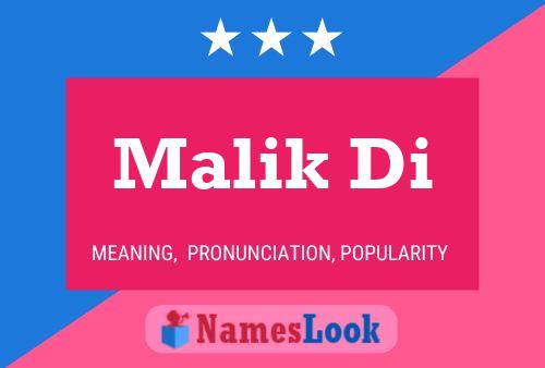 Malik Di Namensposter