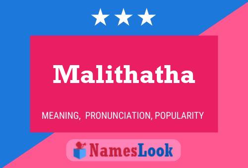 Malithatha Namensposter