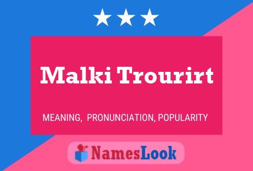 Malki Trourirt Namensposter