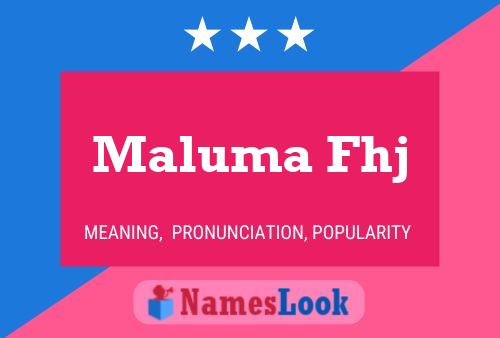 Maluma Fhj Namensposter