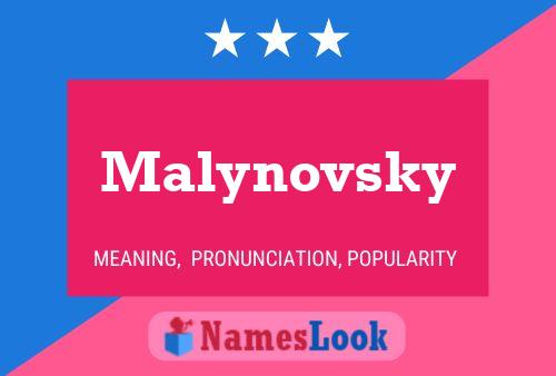 Malynovsky Namensposter