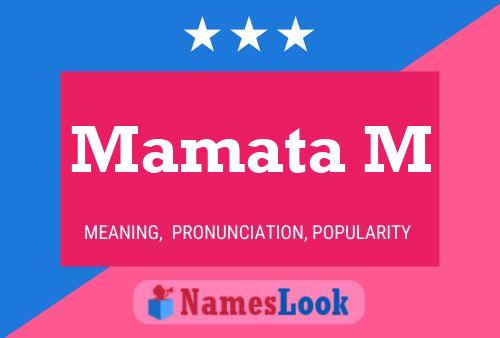 Mamata M Namensposter