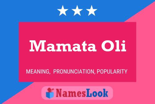 Mamata Oli Namensposter