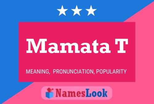 Mamata T Namensposter