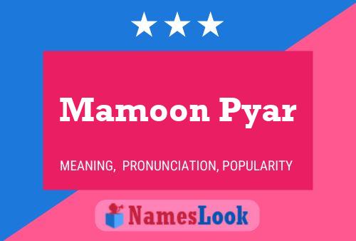 Mamoon Pyar Namensposter