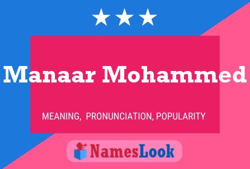 Manaar Mohammed Namensposter