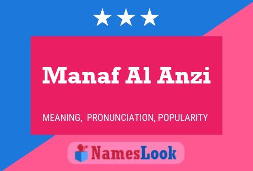 Manaf Al Anzi Namensposter