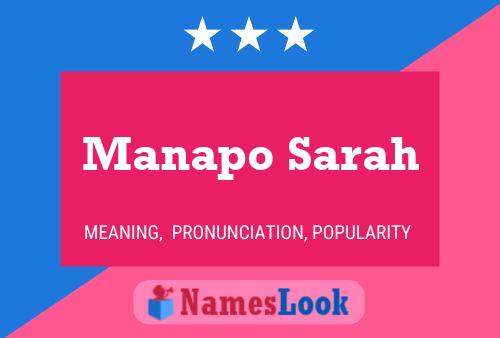 Manapo Sarah Namensposter