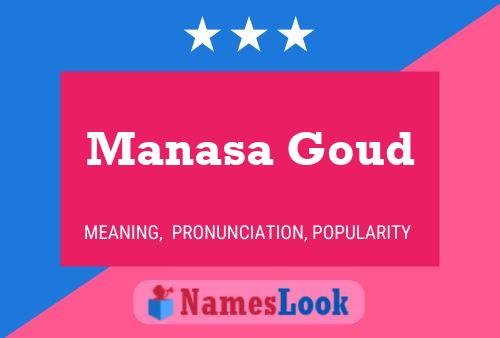 Manasa Goud Namensposter