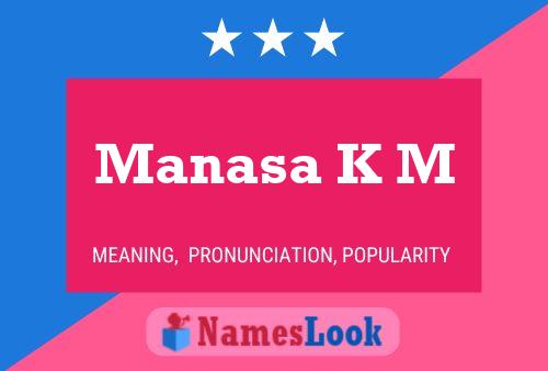 Manasa K M Namensposter