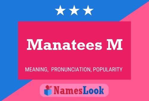 Manatees M Namensposter