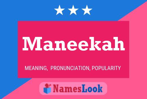 Maneekah Namensposter