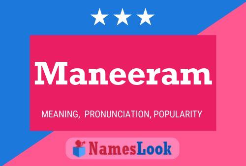 Maneeram Namensposter