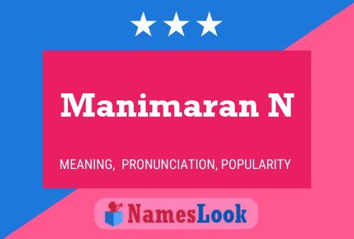 Manimaran N Namensposter