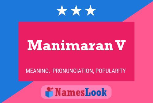 Manimaran V Namensposter