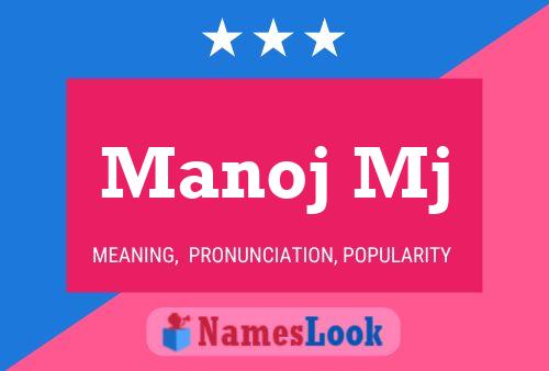 Manoj Mj Namensposter