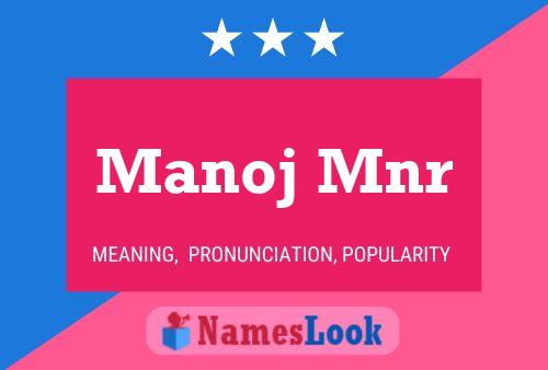 Manoj Mnr Namensposter