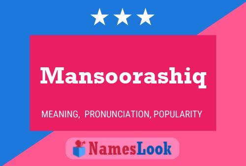 Mansoorashiq Namensposter