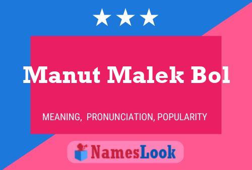 Manut Malek Bol Namensposter