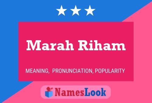 Marah Riham Namensposter