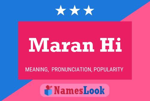 Maran Hi Namensposter