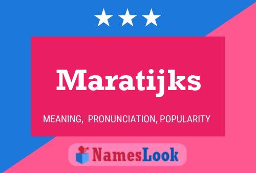 Maratijks Namensposter