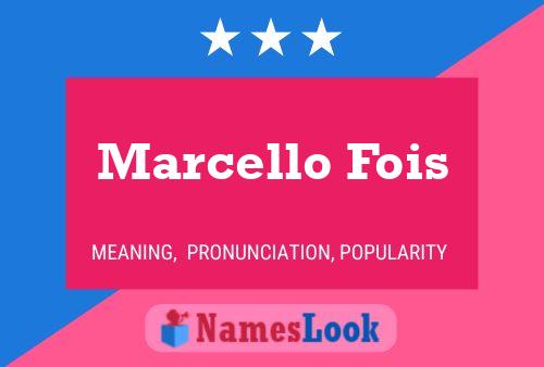 Marcello Fois Namensposter