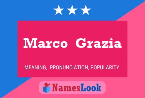 Marco  Grazia Namensposter