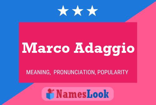 Marco Adaggio Namensposter