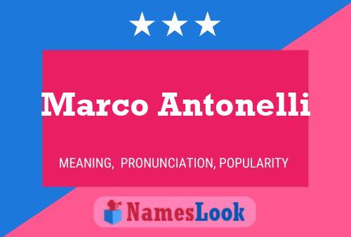 Marco Antonelli Namensposter