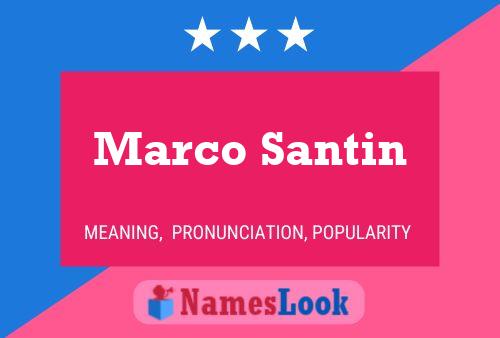 Marco Santin Namensposter