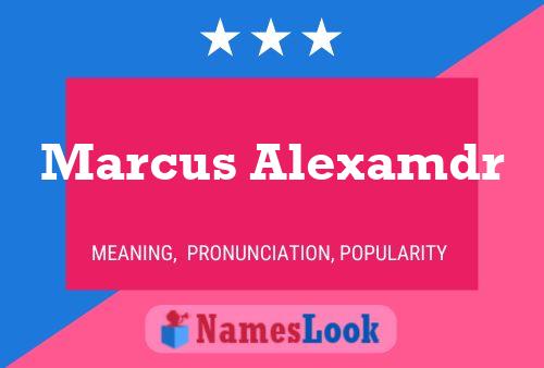 Marcus Alexamdr Namensposter