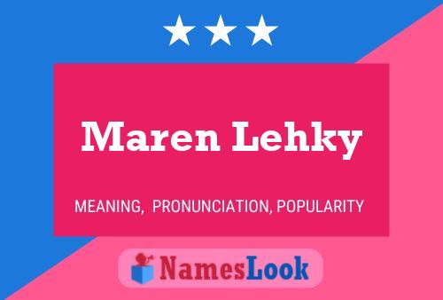 Maren Lehky Namensposter