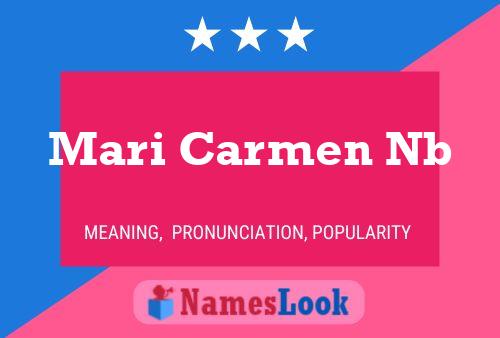 Mari Carmen Nb Namensposter