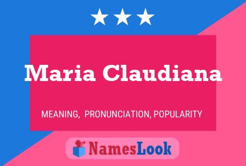 Maria Claudiana Namensposter