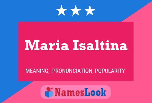 Maria Isaltina Namensposter